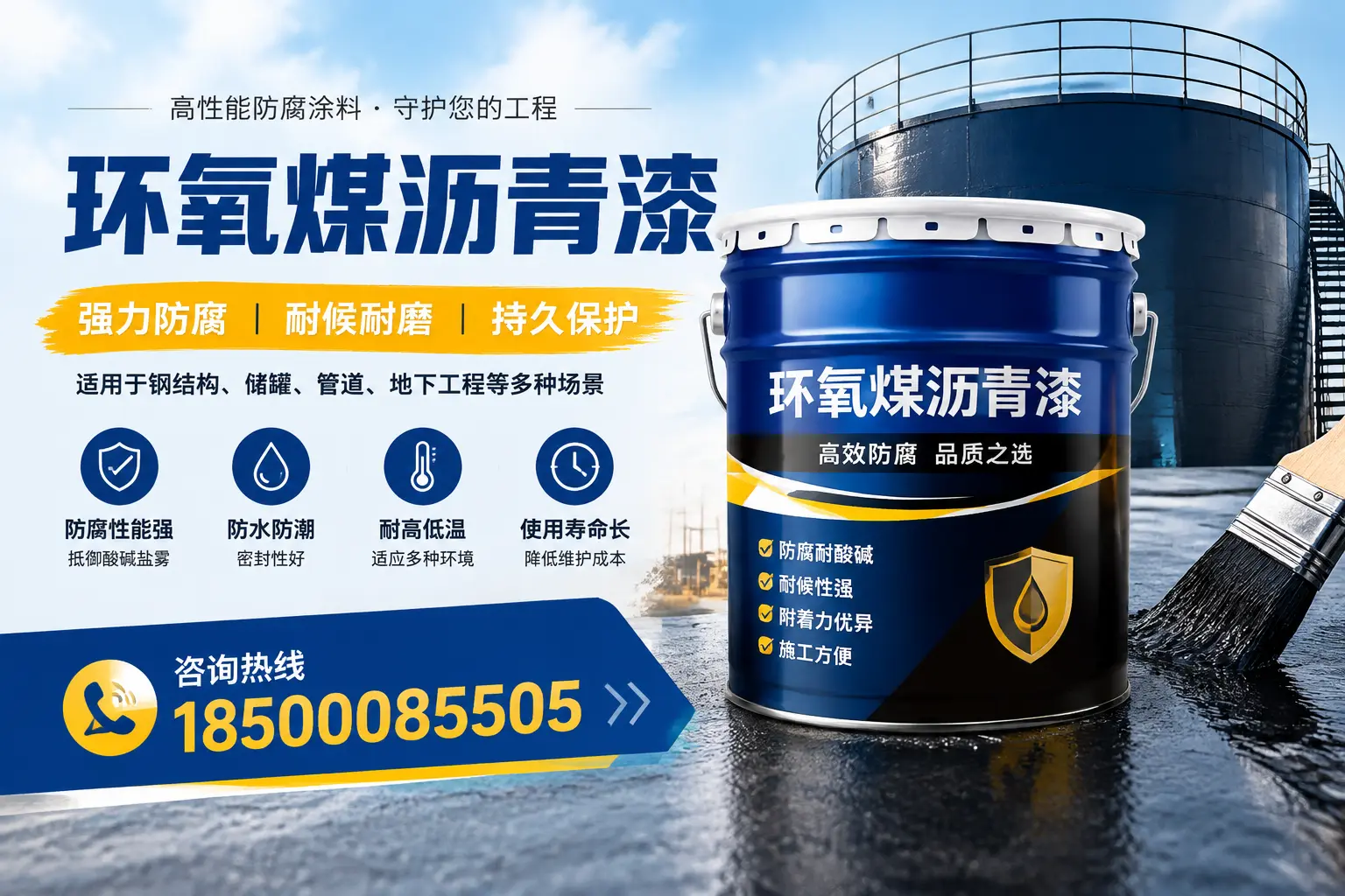 环氧煤沥青漆在工业中的应用，巴中企业的选择